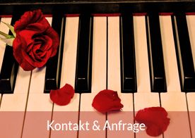 Klavier mit Rose
